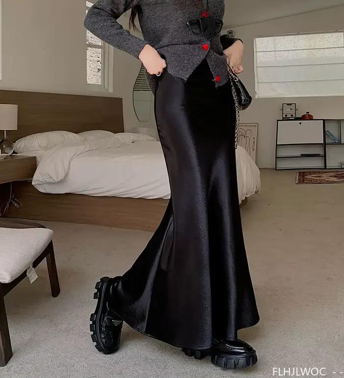 2025 Dernière jupe sirène lumineuse de style coréen parfaite pour minceur façonnant femme automne pr