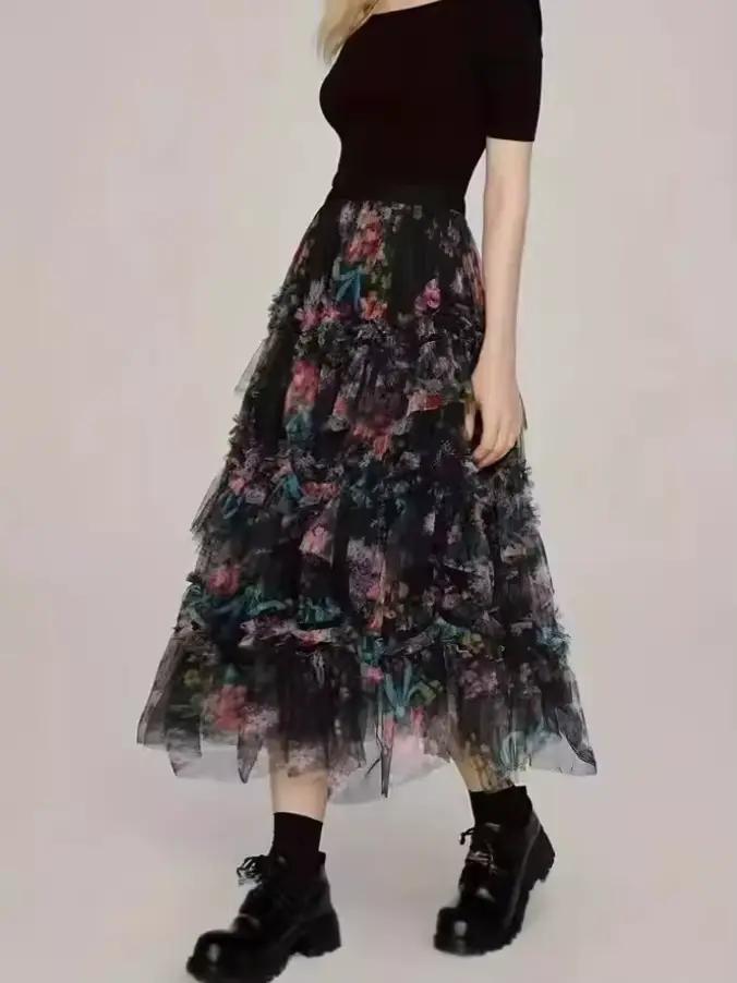 Jupes longues pour femmes, vêtements Fairycore, jupe Y2K, vêtements de mode vintage, streetwear élég