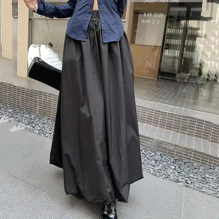 2025 nouvelle jupe de bourgeon de fleur moelleuse femmes mode coréenne taille haute jupes longues fe