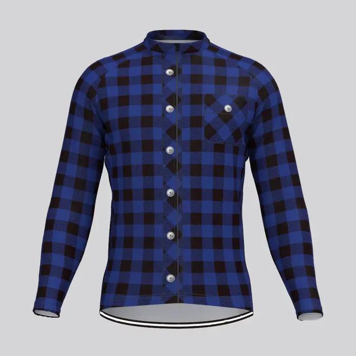 Maillot de cyclisme à manches longues pour hommes, vêtements fins de vélo d'autoroute de montagne, p
