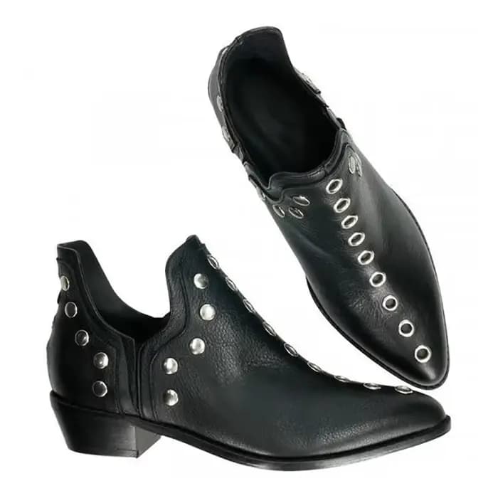 Bottines d'automne pour femmes, nouvelles bottes courtes polyvalentes à rivets pointus personnalisés