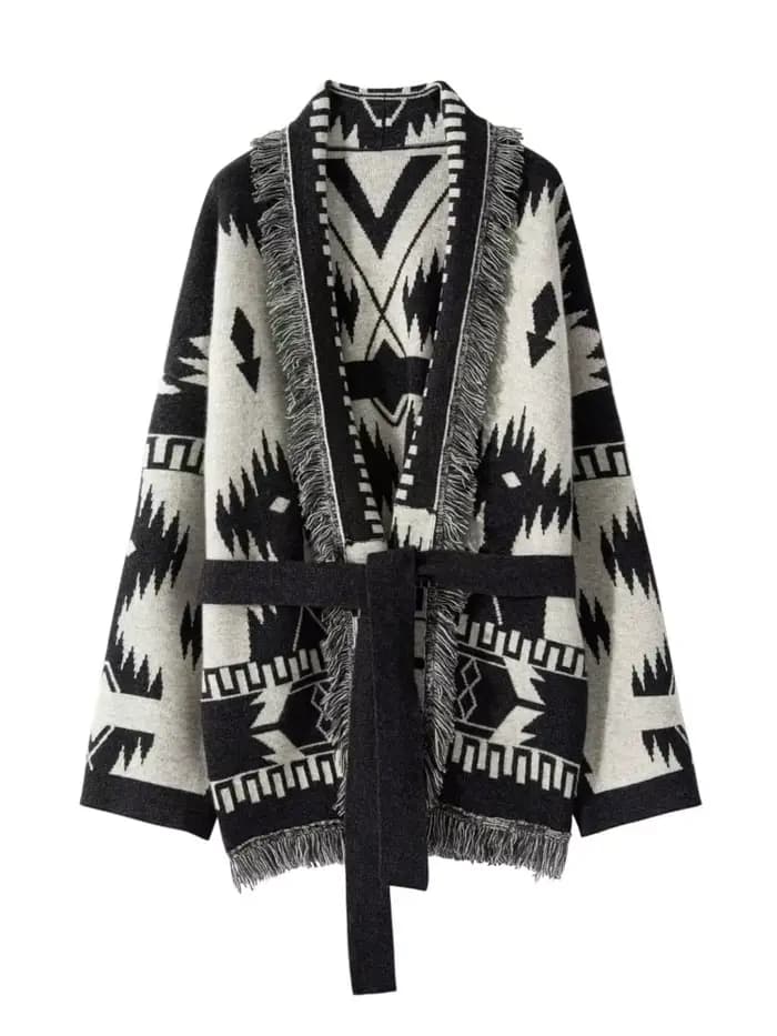 WQJGR cachemire Cardigan pull femmes glands tricot Jacquard manteau hiver haute qualité femme vêteme
