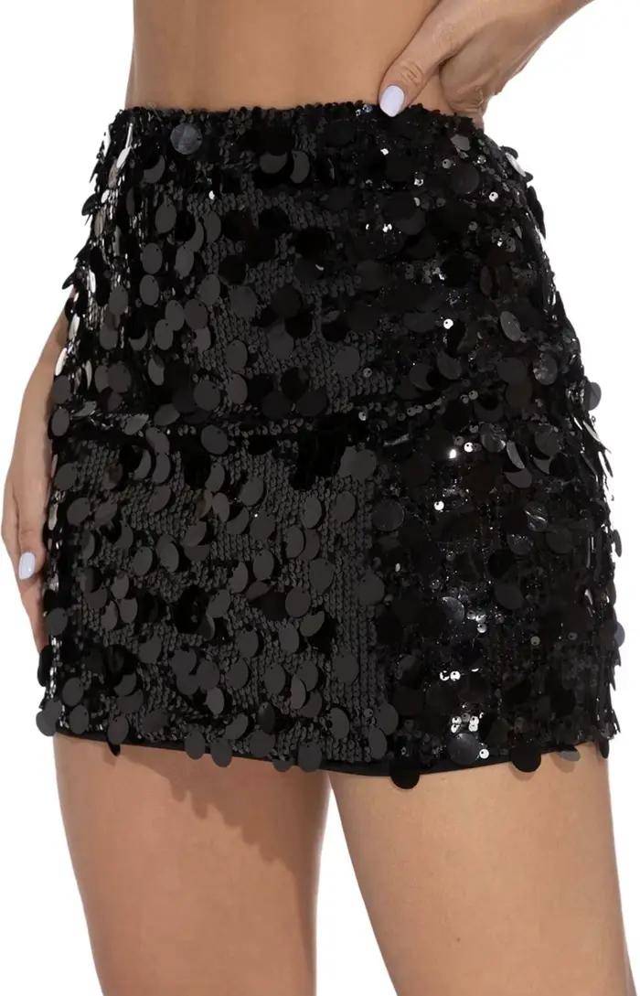 Mini-jupe sexy pour femme, entièrement à sequins, taille haute, courte, moulante, chic, pour les vac