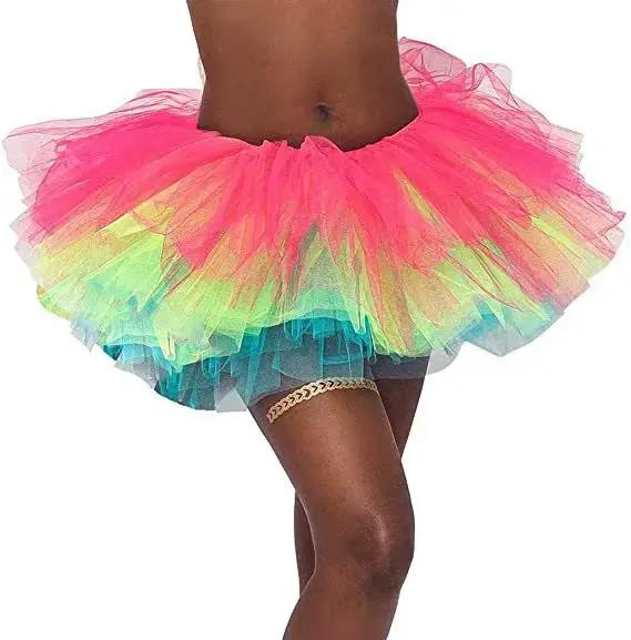 Jupe courte en tulle pour spectacle de ballet, confortable, couleur unie, élégante, pour la danse à 