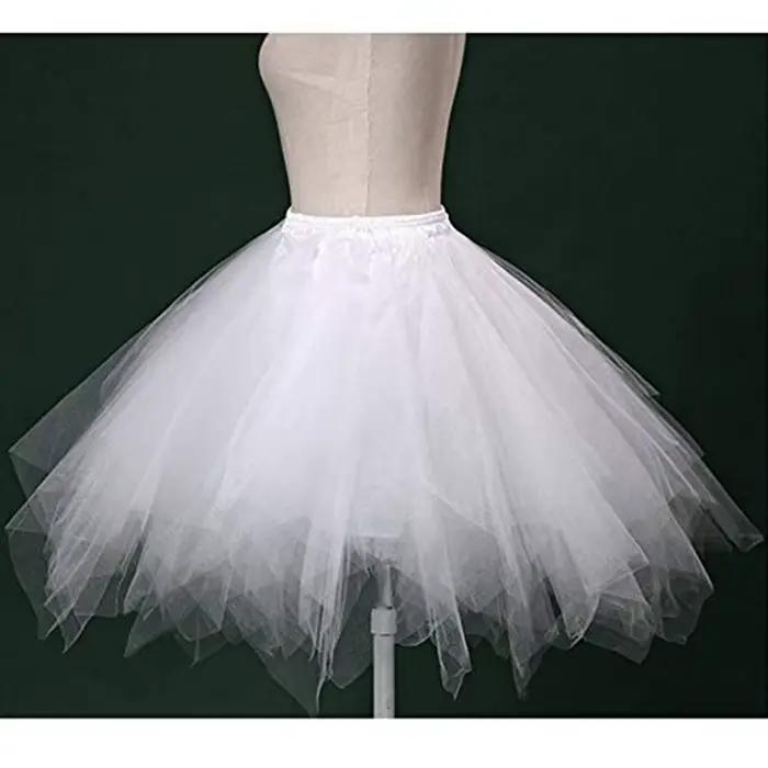 Jupon court en Tulle pour femmes, couches élastiques extensibles, jupe Tutu d'été pour adultes, sous