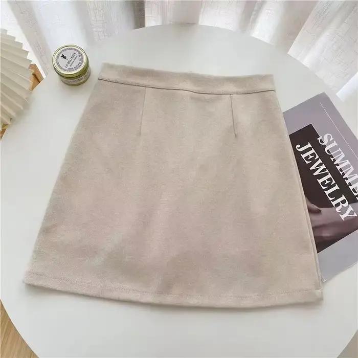 Mini-jupes A-line pour femmes, vêtements au-dessus du genou, style de rue preppy basique, prédominan