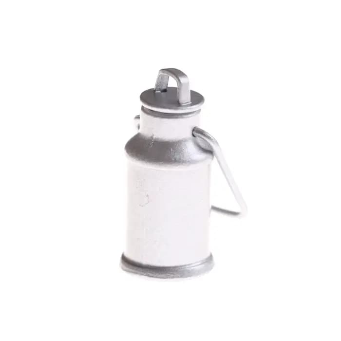 Pots à lait miniatures pour maison de poupée 1:12, baril avec couvercles, seau de canette de lait de