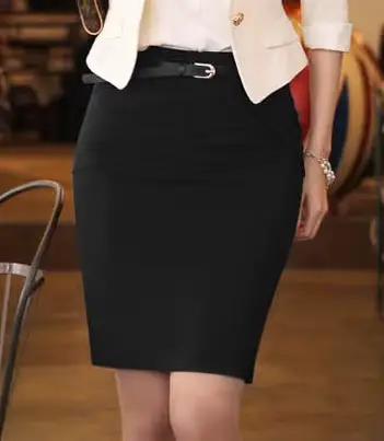Jupe crayon pour femmes, taille haute, au-dessus du genou, décontractée, bureau, dames, courte de tr