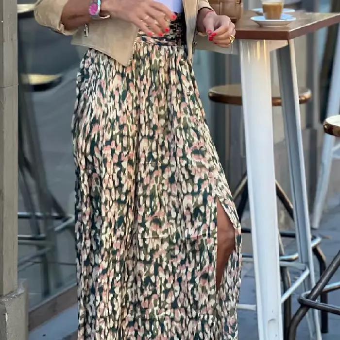 Ensemble deux pièces jupe Vintage pour femmes, élégant, en daim, fermeture éclair, veste bombardier 