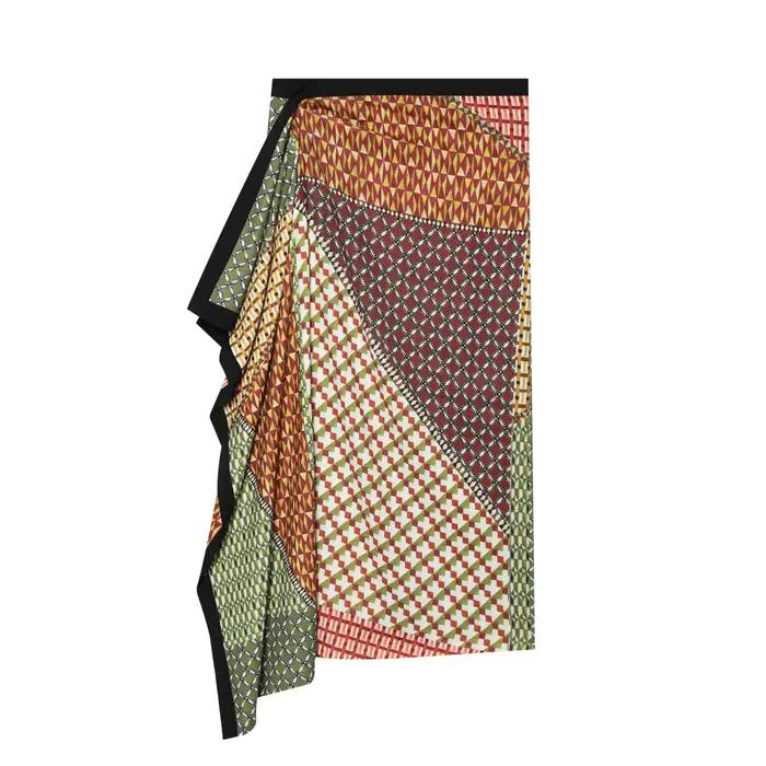 Nouvelle jupe mi-longue style plage multicolore pour femme, style été