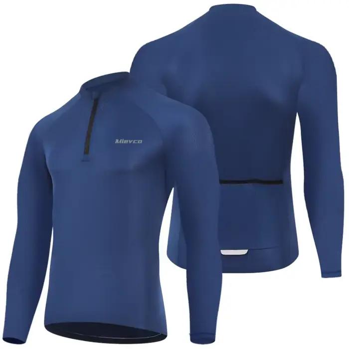 Maillot de cyclisme pour hommes à manches longues 3 poches bras de vélo Protection solaire rafraîchi