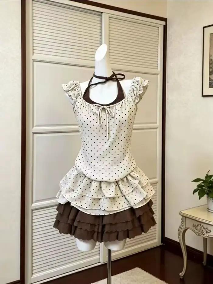 Robe jupe gothique Lolita pour femme, mini-jupe vintage en dentelle, style Y2K Spicy Girl, tenue déc