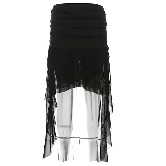 Mini jupe gothique pour Halloween, esthétique des années 90, Y2K, Club de fête, Streetwear Harajuku,