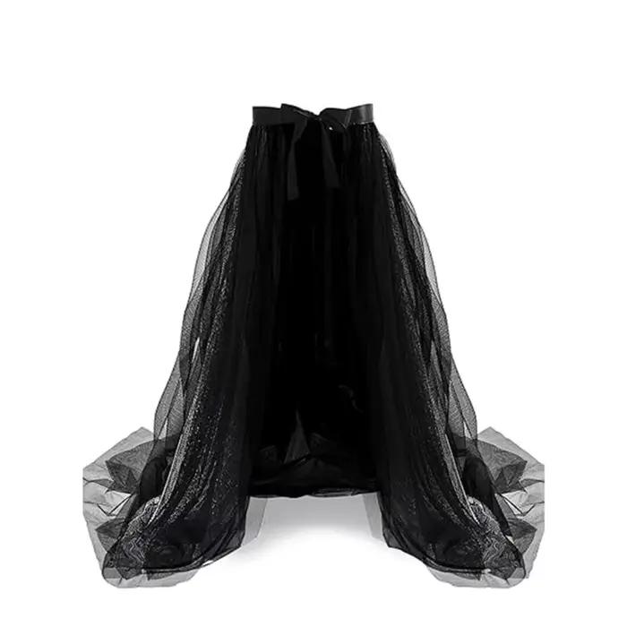 Femmes Punk jupe gothique Tulle jupe longue jupe robe bal jupes fête