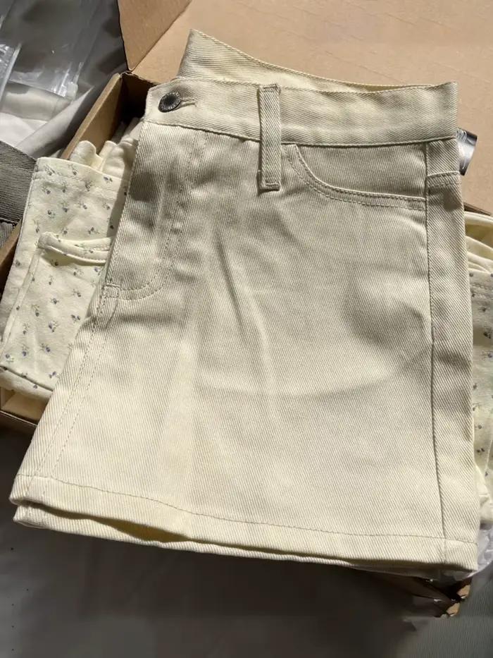 Jupes en jean vintage bleues taille basse, décontractées et chics, avec poches, coupe trapèze, mini-