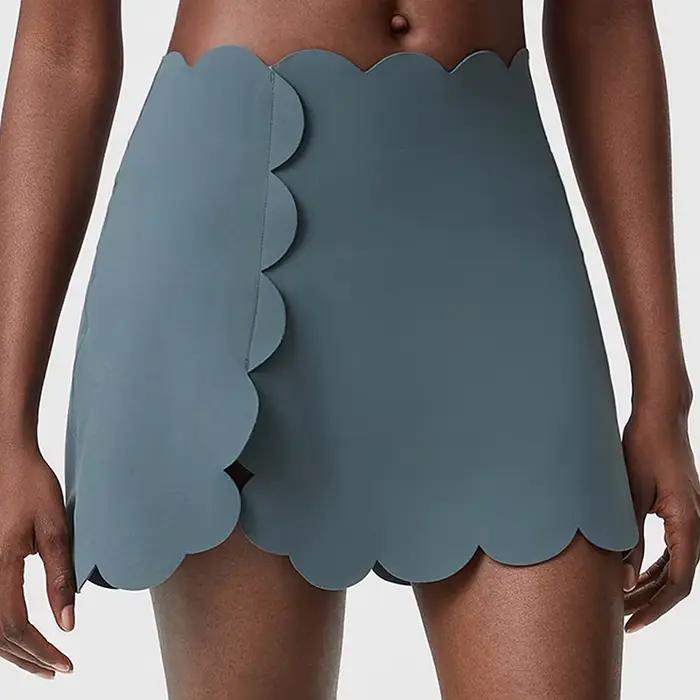 Jupe de tennis d'été 2 en 1 pour femmes, jupe-short de course en plein air respirante et à séchage r