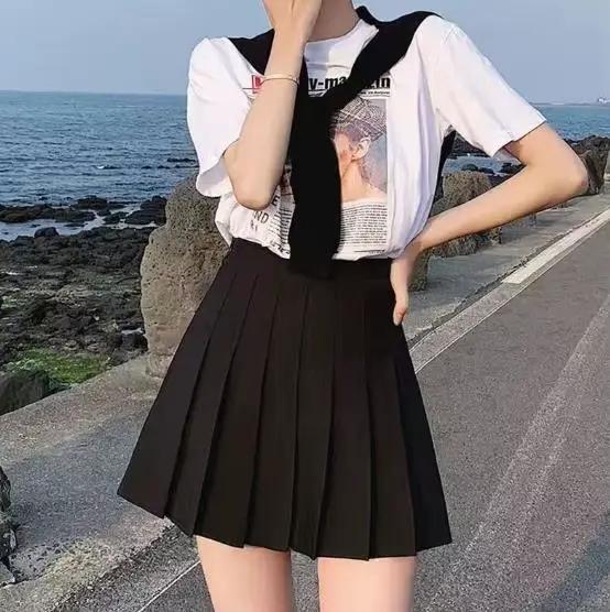 2025 printemps été Shorts jupe femmes taille haute Sexy Mini jupes pour filles école courte plissée 