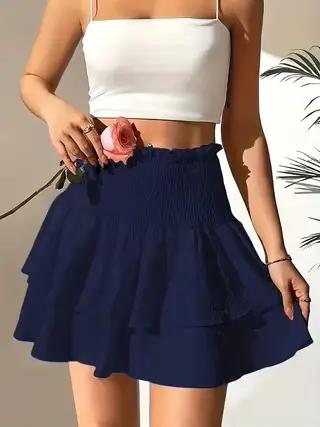 Demi-jupe à la mode pour femmes, jupe mi-cuisse tendance et élégante pour dames
