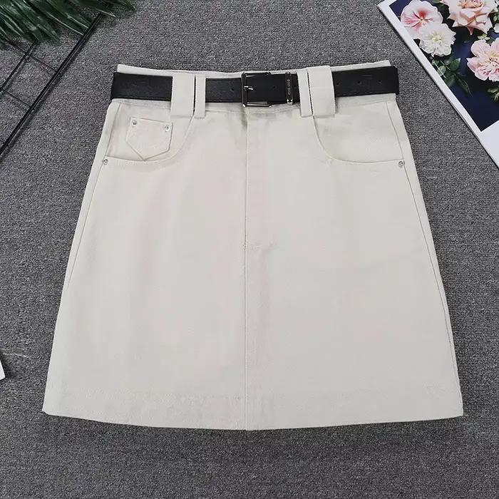 Nouvelle mode d'été décontracté coton marque femmes filles mini jupe en jean