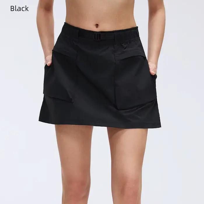 Jupe courte de travail pour femme 2-en-1 avec doublure de sécurité anti-exposition, imperméable, séc