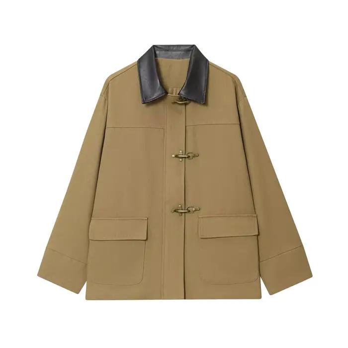 HH automne femme mode Style de rue solide veste femmes vêtements de travail vestes manches longues c
