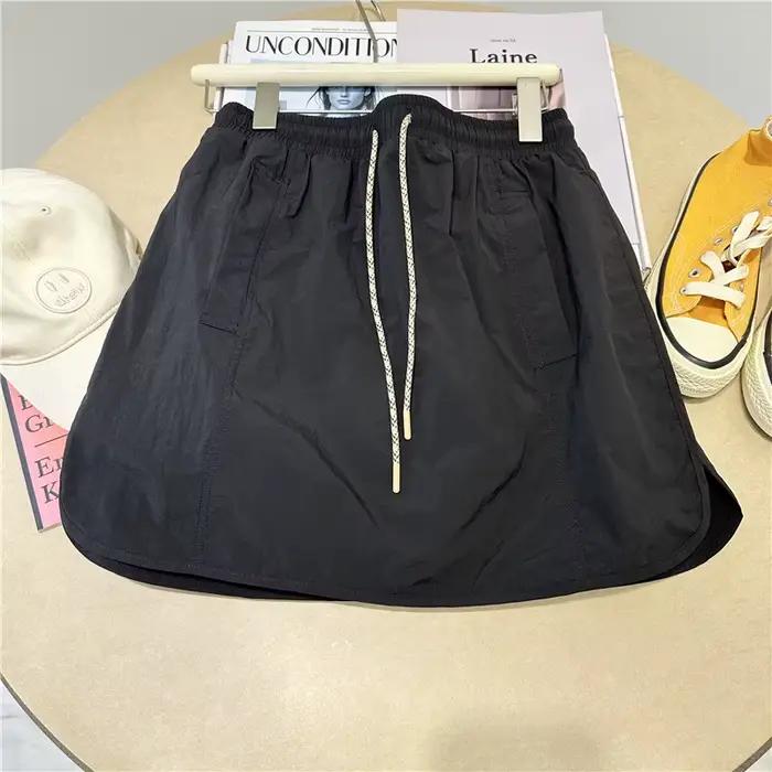 Jupe de sport 2-en-1 pour femme, short de course en plein air, short de fitness, design décontracté,
