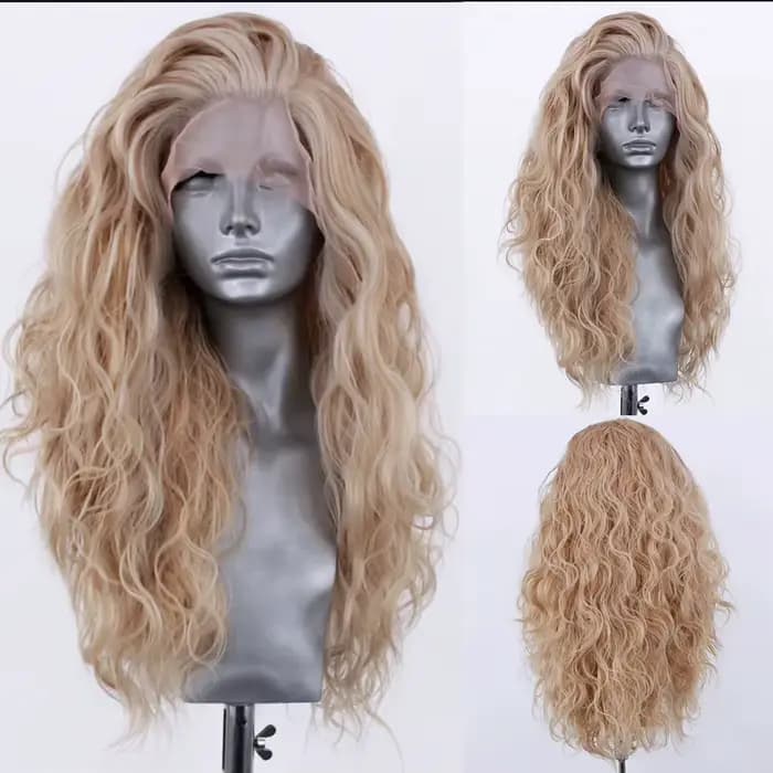 AIMEYA – perruque Lace Front Wig synthétique Blonde longue et ondulée, perruque de Style à la mode a