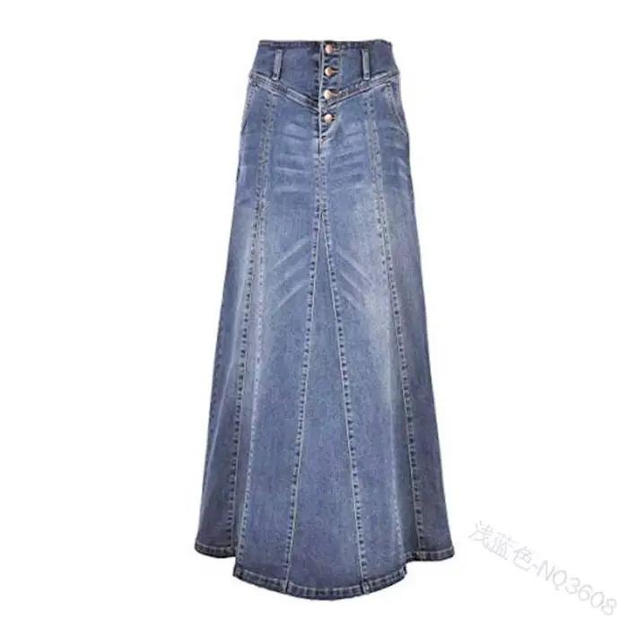 Jupe en jean Vintage taille haute pour femmes, Streetwear, ligne A délavée, poches de couleur unie, 