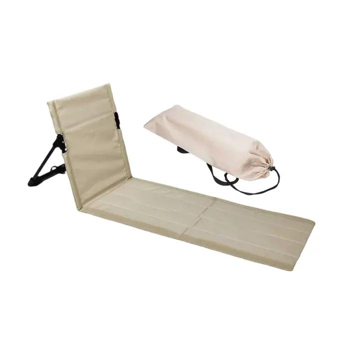 Chaise de plage pliable, tapis de relaxation, siège de sol portable avec dossier, siège bas pour bro