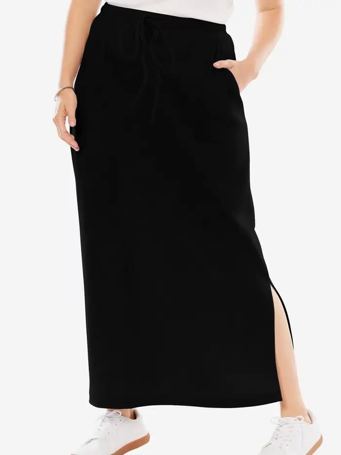 Jupe longue de sport pour femmes, grande taille 6XL 7XL, nœud de proximité wstring, taille élastique