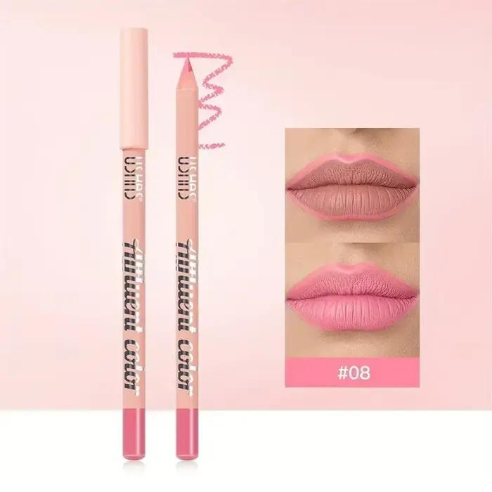 Crayon à lèvres imperméable, 8 couleurs, longue durée, naturel, teinte de Contour rouge, Sexy, rouge