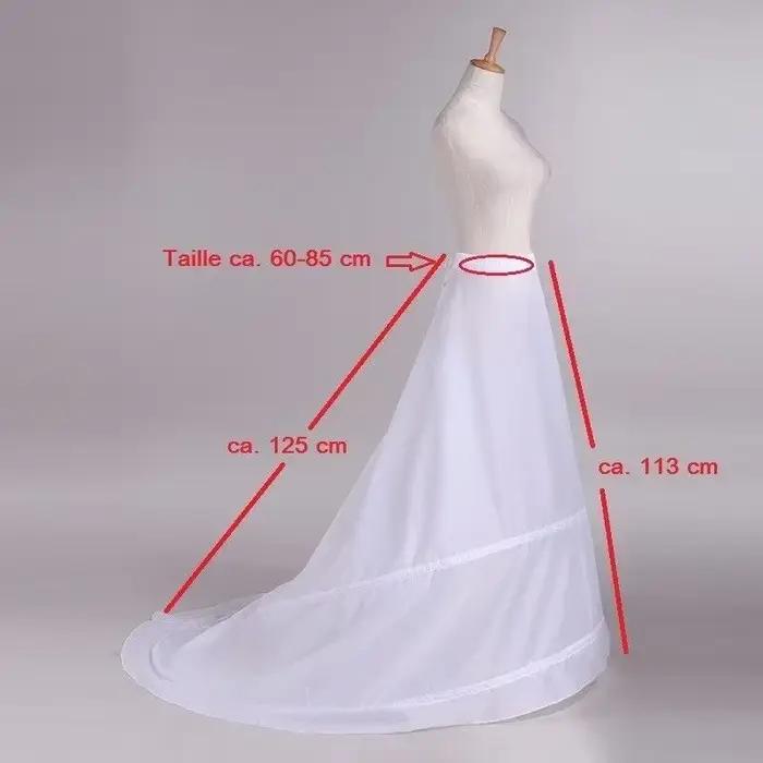 Jupon Blanc à 2 Anneaux pour Robe de Mariée, Nouvelle Collection