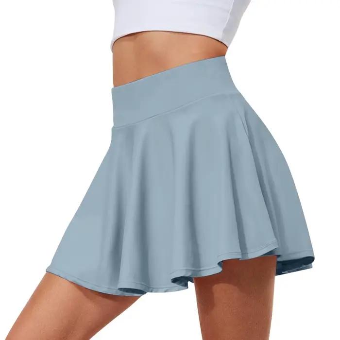 Jupes de tennis plissées avec shorts intégrés et poches, jupes taille haute, jupes de course anti-hu