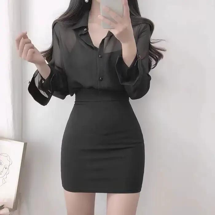 Mini jupe courte moulante noire pour femme, vêtements ronds, tenue de boîte de nuit, sexy, esthétiqu