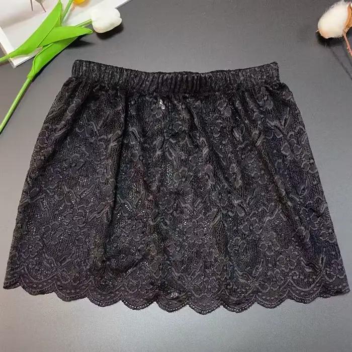 Jupe superposée en dentelle florale exquise, Style fille Mori japonais et coréen, demi-jupe superpos