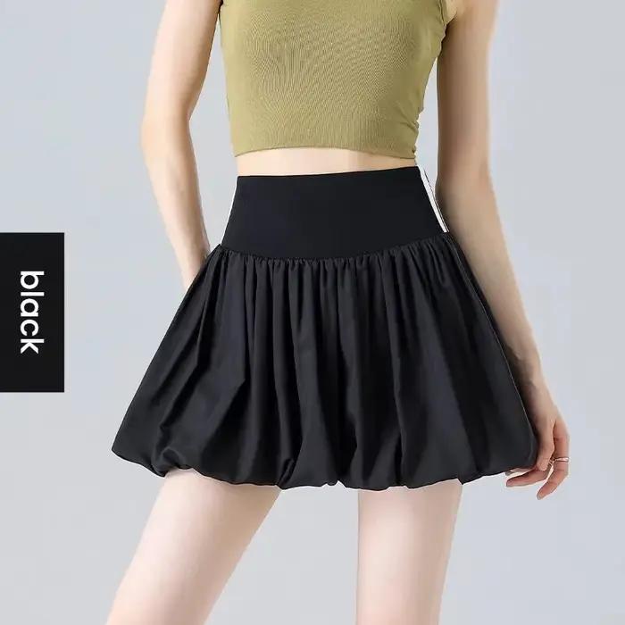 Jupe de tennis pour femme, jupe de golf évasée taille haute avec short intégré 2 en 1, athlétique, s