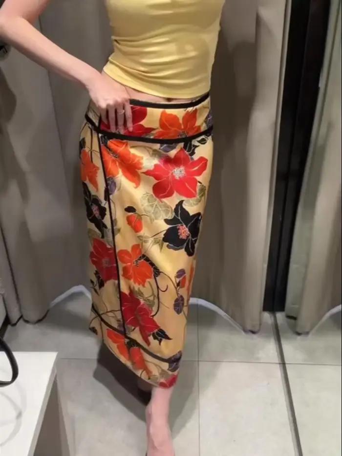 Jupe asymétrique à volants pour femme, taille haute, sexy, avec fente, fluide et superposée, mode ét