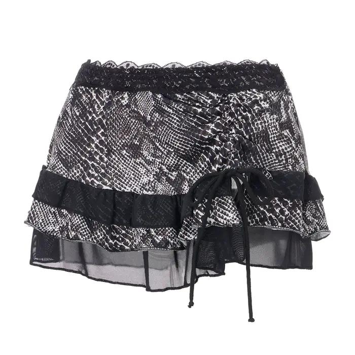 Mini jupe en dentelle dégradée pour femmes, jupe courte taille basse, jupe crayon Miro à plusieurs n