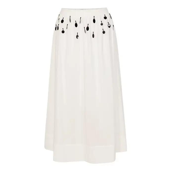 AEL femmes taille haute a-ligne jupe à paillettes dames conception minimaliste jupe longue