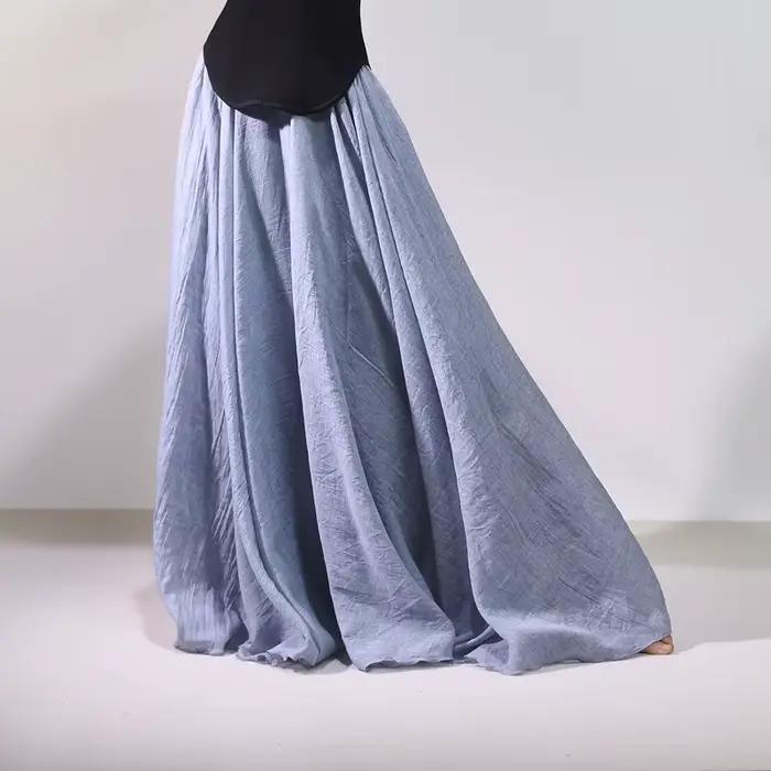 Jupes longues en coton et lin pour femmes, taille haute, bonne qualité, style Boho, Maxi, marque, St