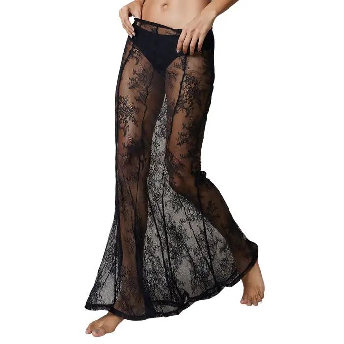 Jupe d'été en dentelle transparente pour femme, jupe de cocktail ChimLong pour bar, plage, fête
