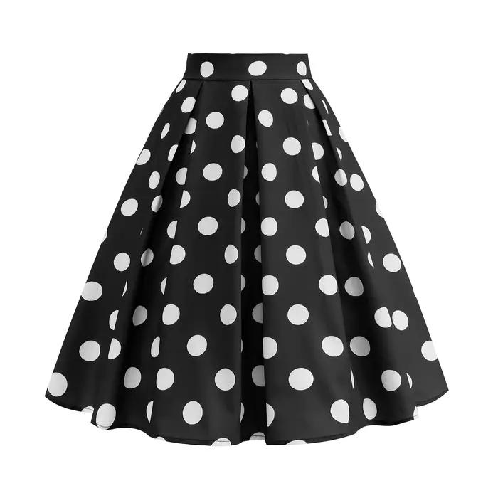 [You're My Secret] Jupe de fête années 50 et 60 pour femmes, jupe à pois rockabilly, robe vintage pi