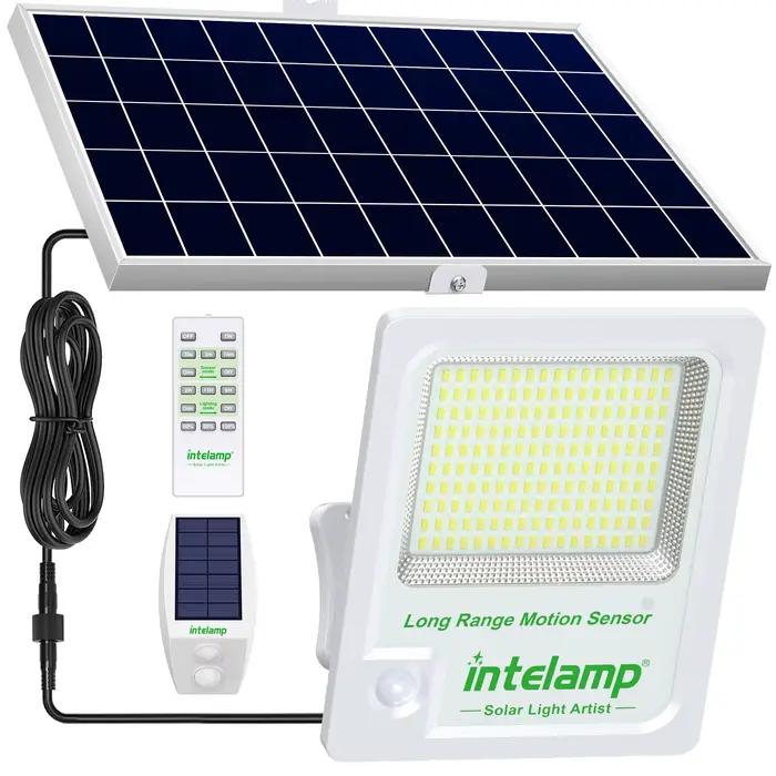 Intelamp – projecteur solaire extérieur à longue durée de vie, avec panneau solaire super grand, 120
