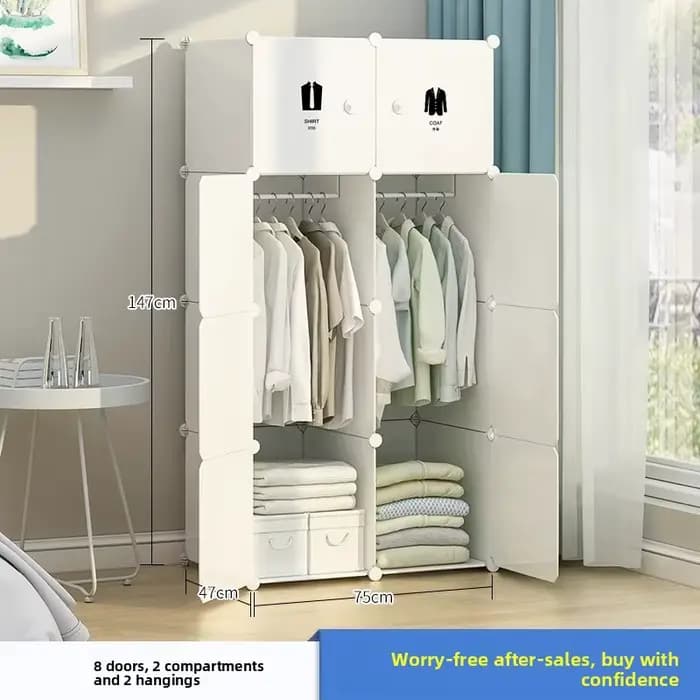 Armoire pliante en plastique Durable, placard robuste, Portable, facile à assembler, pour vêtements,