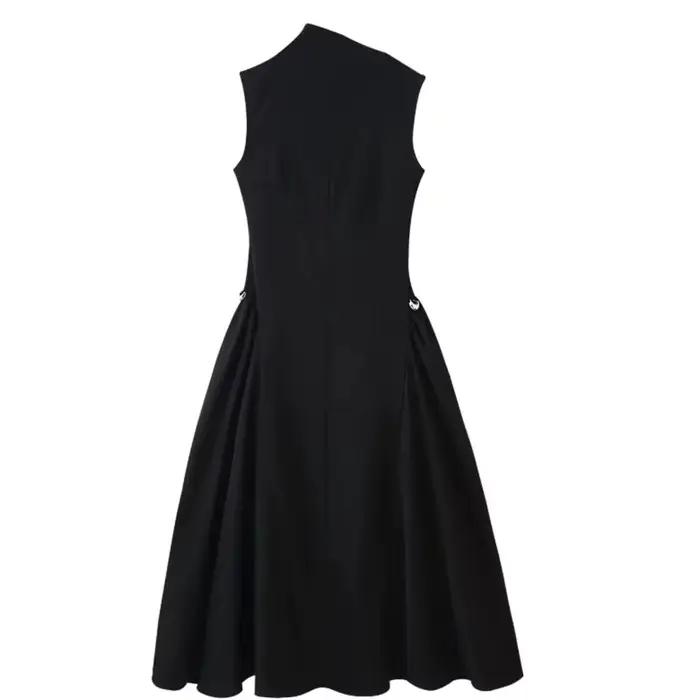Robe longue à col irrégulier pour femmes, élégante, coupe cintrée, taille haute, Robe de soirée, san