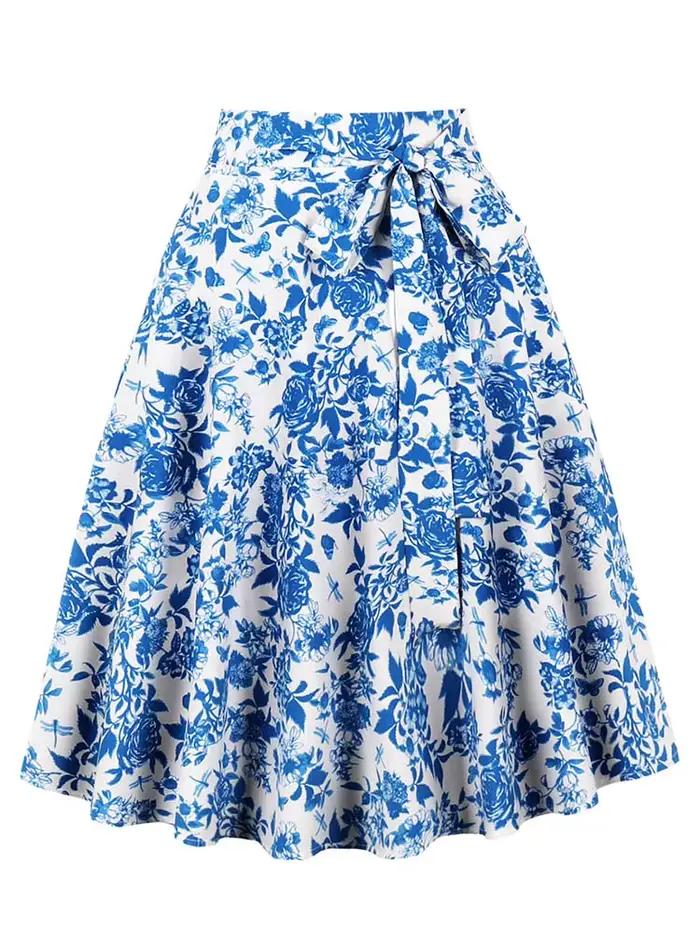 Jupe Midi Plissée à Carreaux pour Femme, Taille Haute, Vintage, Décontractée, Ligne A, avec Poche, C