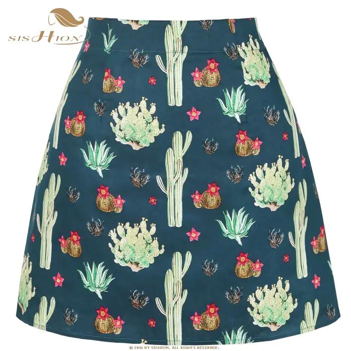 SISHION-Mini-jupe sexy pour femmes, noire, blanche, rouge, imprimé floral, fruit, été, SS0008