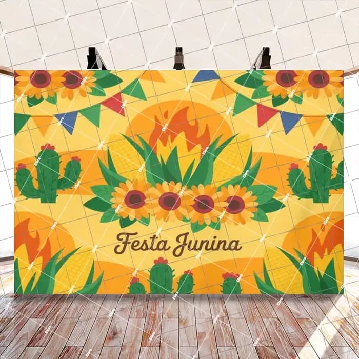 Fête Junina Thème Brésil Festival de juin Célébration Décoration de fête de mariage Toile de fond ph