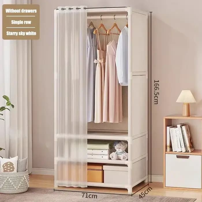 Armoire de Rangement en Tissu pour Chambre à Coucher, Simple et Grande Capacité, Robuste et Durable,