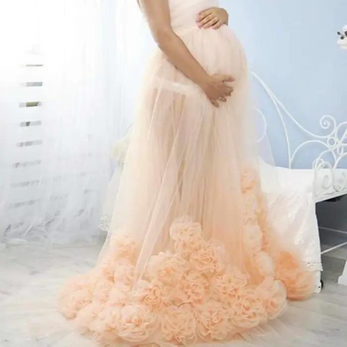 Jupe tutu en tulle à fleurs roses pour femme, taille haute, superposée, avec bande élastique, pour p